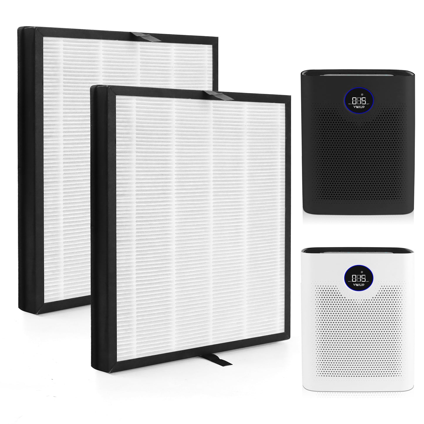 VNIUP® H14 HEPA Air Purifier Filter Replacement for ZQA-8000A, 2200sq.ft Coverage