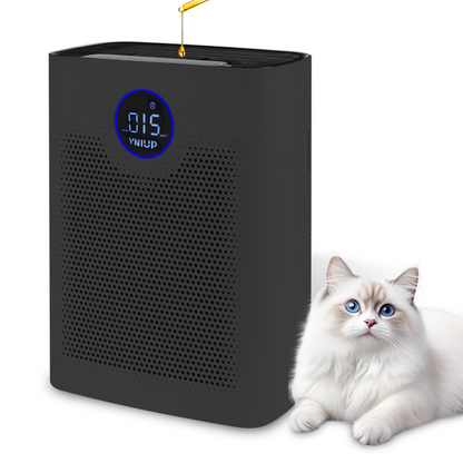 VNIUP ZQA-8000A H14 True HEPA Air Purifier, Home Air Purifier, Suitable for Large Spaces up to 3000 Square Feet, Black