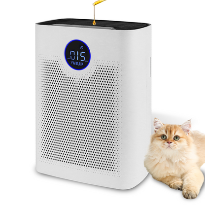 VNIUP® ZQA-8000A Large Room Air Purifier（2200sq.ft)，Double-Sided HEPA Filter for Pets，Odor，Dust, White