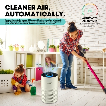 Purificador de aire HEPA VNIUP® ZQA4000C H14 para el hogar, habitaciones grandes de hasta 1095 pies cuadrados para mascotas