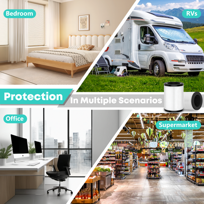 VNIUP® 2-Pack Replacement Filters for ZQA-6000A,  H14 HEPA and Activated Carbon