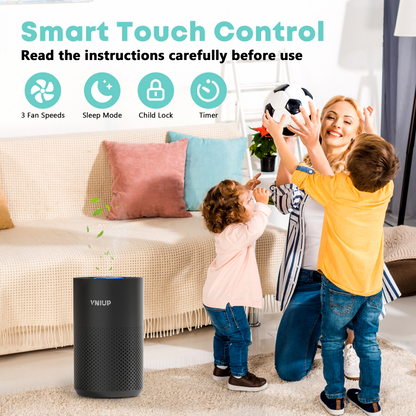 Purificadores de aire VINUP® para dormitorios y casas grandes de hasta 1095 pies cuadrados, purificador de aire H14 True HEPA con modo de suspensión