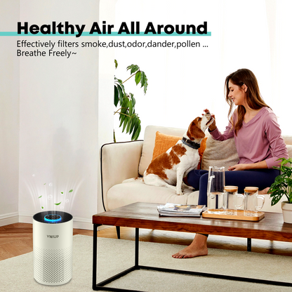 Purificador de aire HEPA VNIUP® ZQA4000C H14 para el hogar, habitaciones grandes de hasta 1095 pies cuadrados para mascotas